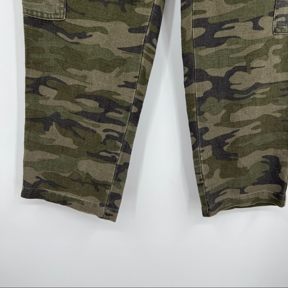 Sanctuary X Anthropologie Y2k 1990 Discoverer Linen Camouflage Cargo Pants - Picture 6 of 15